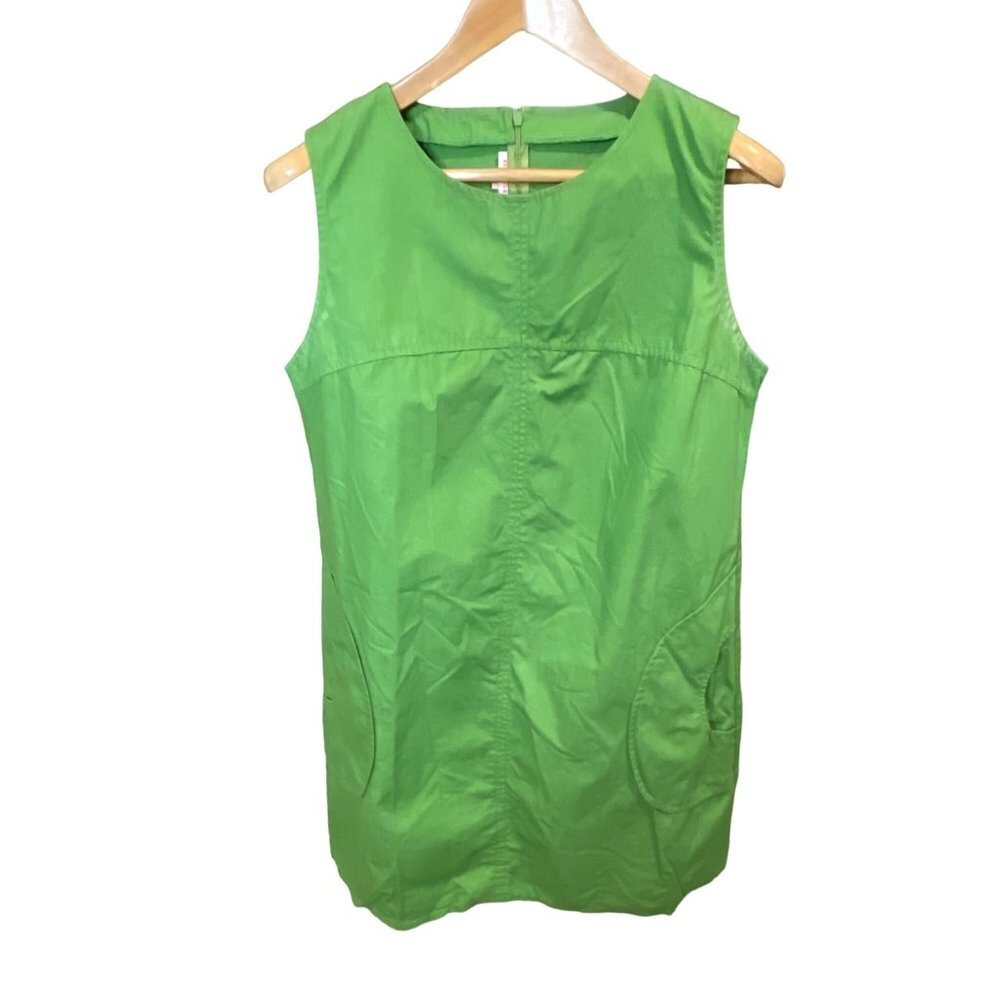 Kayce Hughes Green Sleeveless Pocket Detail Jumper Dress Sz 12